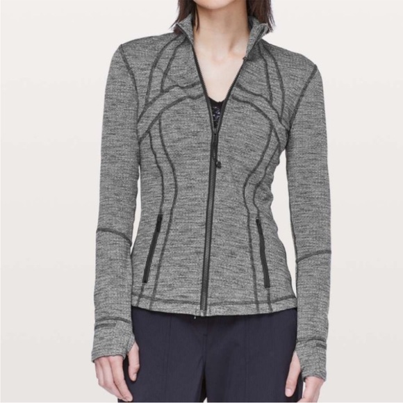 lululemon athletica Jackets & Blazers - Lululemon Define Luon Black Knit Heathered Size 8